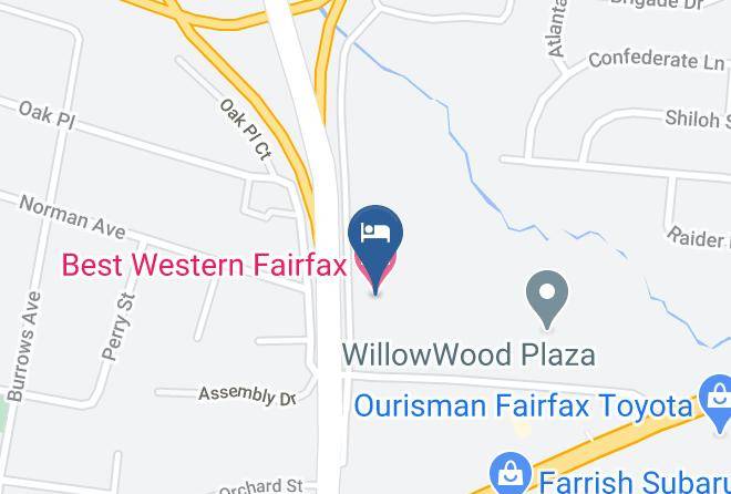 City Of Fairfax - Best Western Fairfax Maps