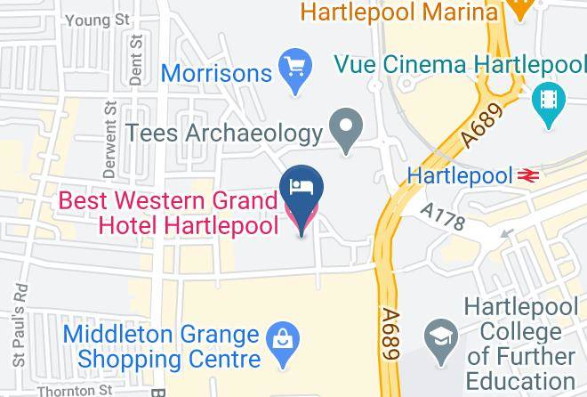 Best Western Grand Hotel Hartlepool Map