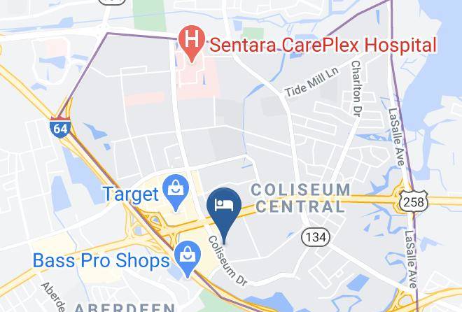 Hampton City - Best Western Hampton Coliseum Inn Maps