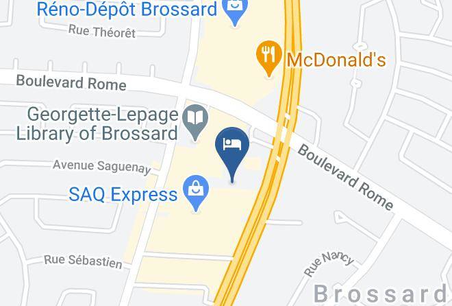 Best Western Hotel Brossard Map