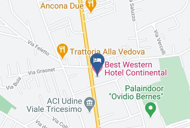 Udine - Best Western Hotel Continental Maps