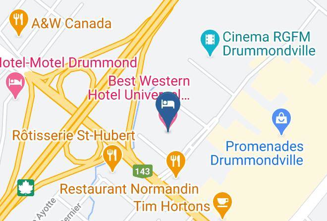 Drummond Regional County Municipality - Best Western Hotel Universel Drummondville Maps