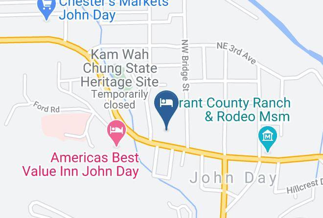 Best Western John Day Inn Map - Oregon - Grant