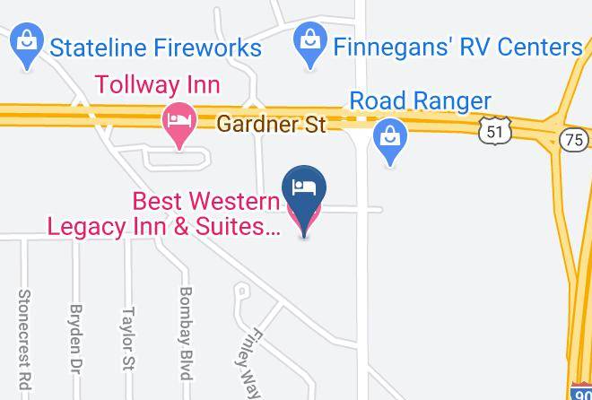 Winnebago - Best Western Legacy Inn & Suites Beloit South Beloit Maps