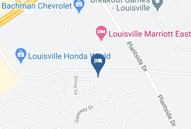 Best Western Louisville East Map