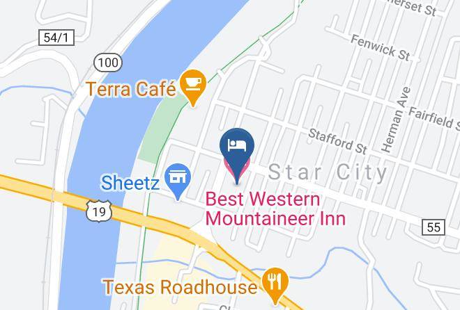 Monongalia - Best Western Mountaineer Inn Maps