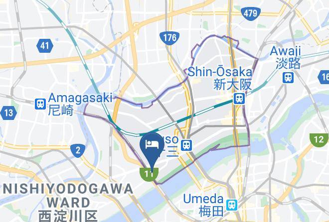 Osaka City Yodogawa Ward - Best Western Osaka Tsukamoto Maps