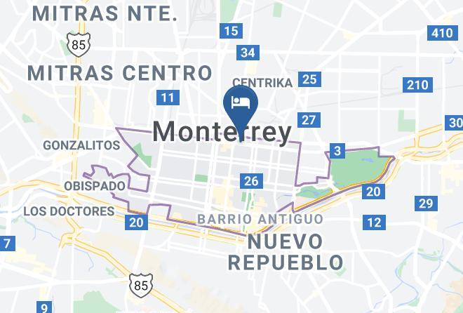 Monterrey - Hotel Plaza Calzada Monterrey Maps
