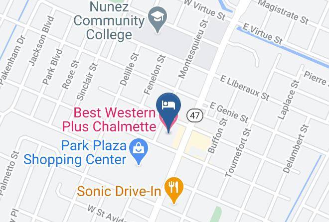 Best Western Plus Chalmette Hotel Map