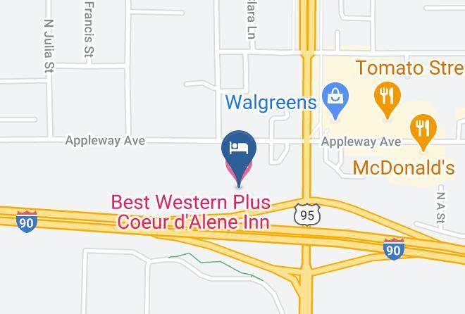 Best Western Plus Coeur D'alene Inn Map