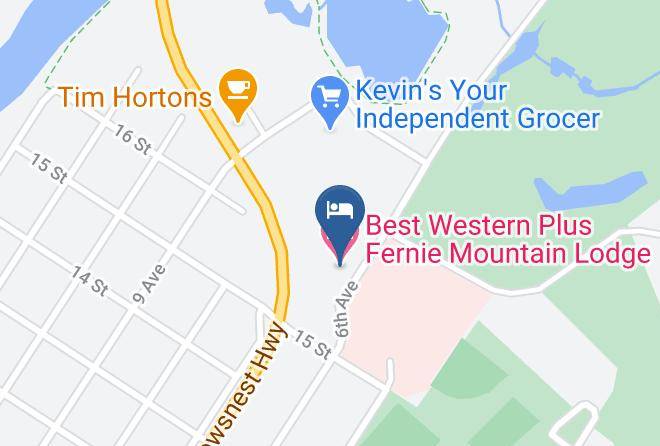 East Kootenay - Best Western Plus Fernie Mountain Lodge Maps