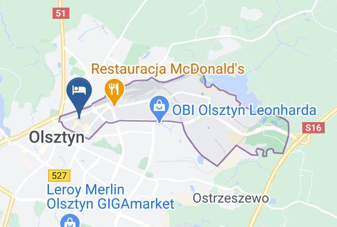 Olsztyn - Hotel Dyplomat Maps