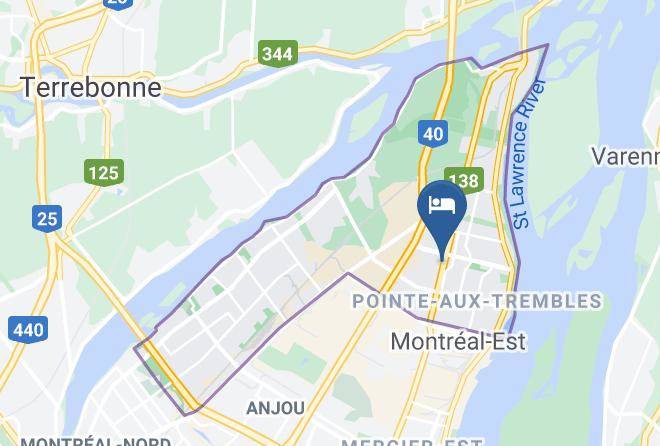 Best Western Plus Montreal East Map