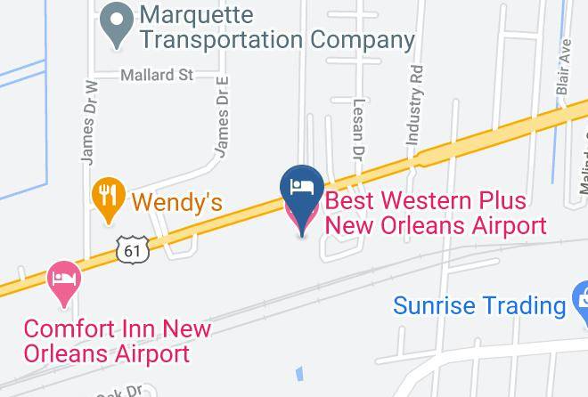 Jefferson Par - Best Western Plus New Orleans Airport Hotel Maps