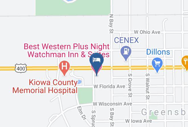 Kiowa - Best Western Plus Night Watchman Inn & Suites Maps