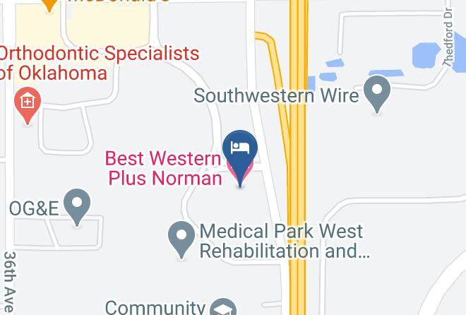 Best Western Plus Norman Map