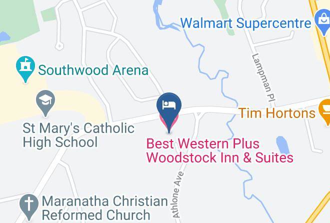 Best Western Plus Woodstock Inn & Suites Map