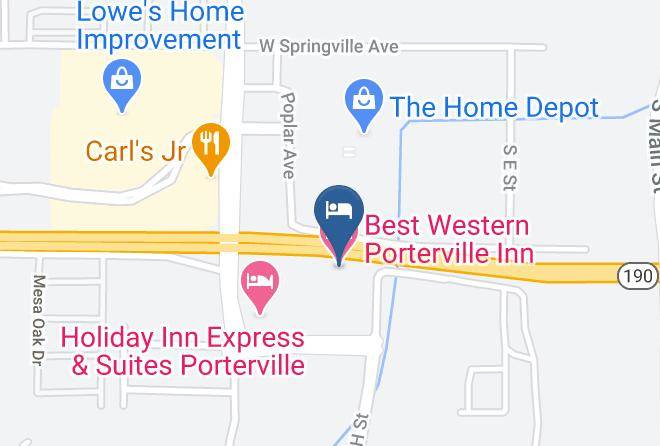 Tulare - Best Western Porterville Inn Maps