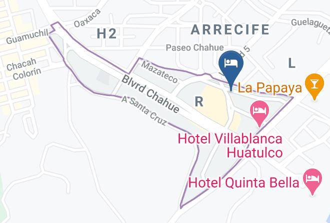 Santa Maria Huatulco - Best Western Posada Chahue Maps