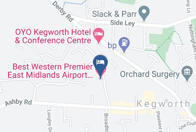 Leicestershire - Best Western Premier East Midlands Airport Kegworth Yew Lodge Maps