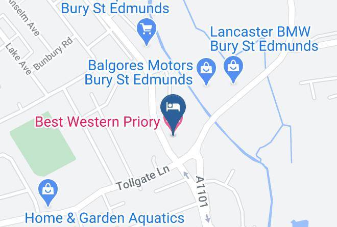 Best Western Priory Hotel Map
