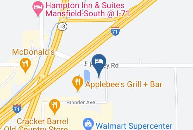 Best Western Richland Inn Mansfield Map