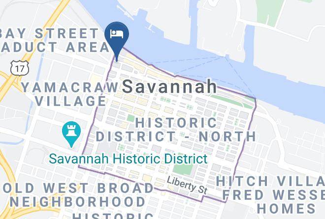 Best Western Savannah Historic District Map