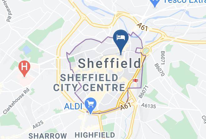 Best Western Sheffield City Centre Cutlers Hotel Map