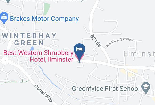 Best Western Shrubbery Hotel Llminster Map