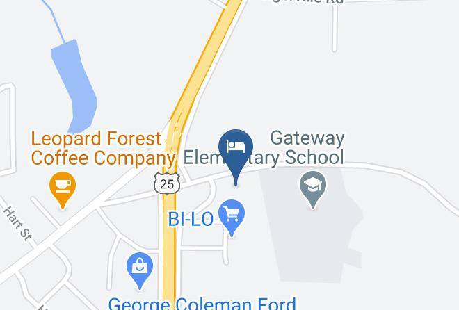 Greenville - Best Western Travelers Rest Greenville Maps