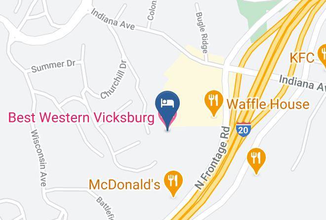 Best Western Vicksburg Map