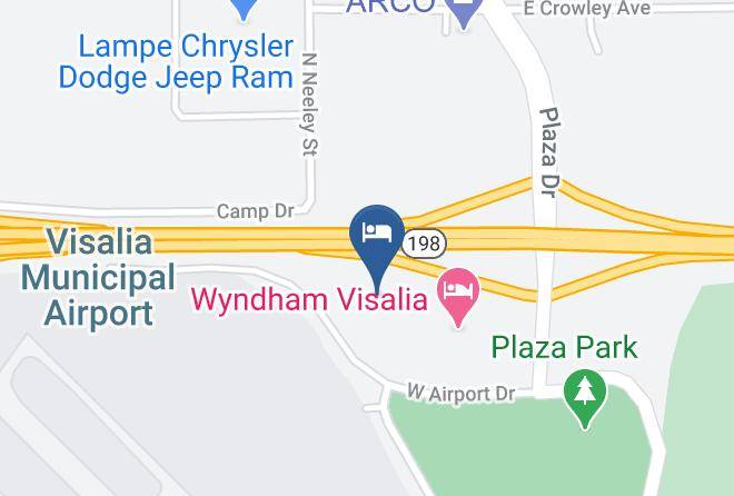 Best Western Visalia Hotel Map