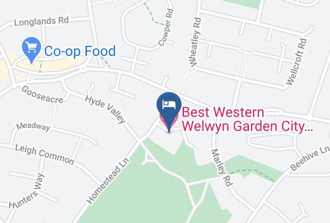Best Western Welwyn Garden City Homestead Court Hotel Map