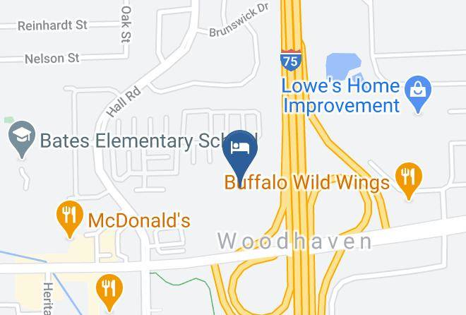 Wayne County Trenton Area - Best Western Woodhaven Inn Maps