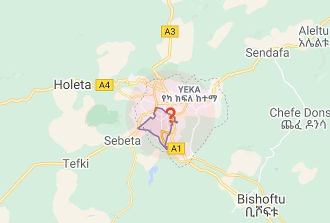 Addis Ababa - Betena Restaurant Maps