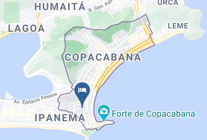 Rio De Janeiro Acabana - Between Ipanema And Copacabana Maps