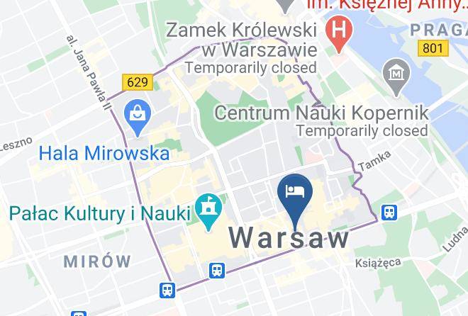 Warsaw - Between Us Bed And Breakfast Maps