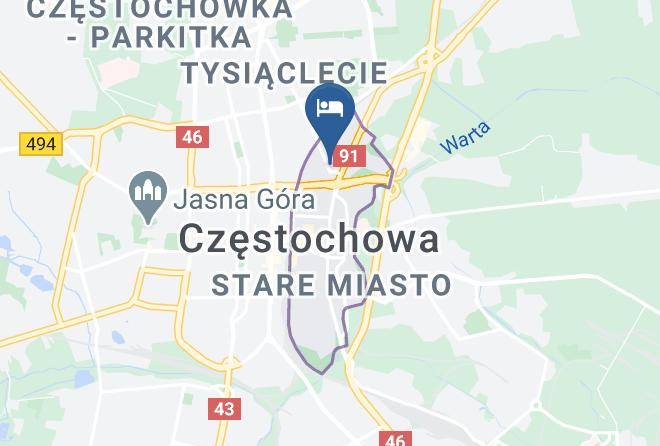 Czestochowa - Bianco Pokoje Noclegowe Maps