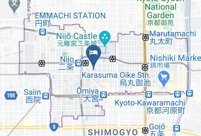 Kyoto City Nakagyo Ward - Bifuku Roujiya Maps