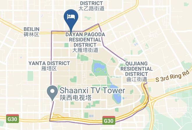 Xi An - Big Goose Pagoda Holoday Inn Maps