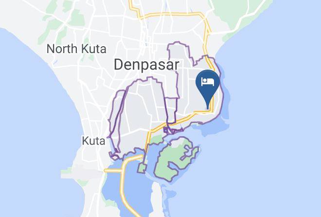 Denpasar - Big Pineapple Backpackers Bali Maps