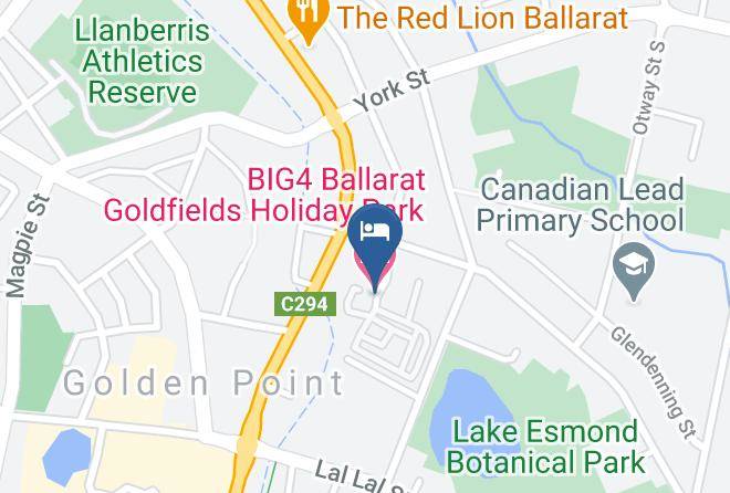 Ballarat - Big4 Ballarat Goldfields Holiday Park Maps