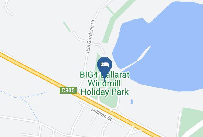 Big4 Ballarat Windmill Holiday Park Map