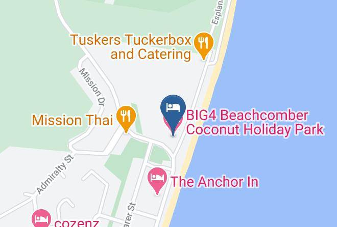 Big4 Beachcomber Coconut Holiday Park Map