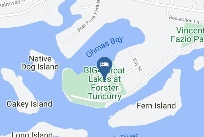 Big4 Great Lakes At Forster Tuncurry Map