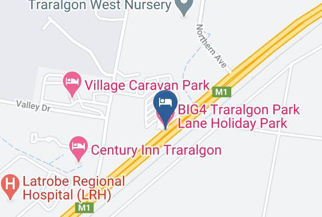 Big4 Traralgon Park Lane Holiday Park Map