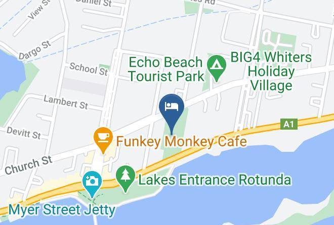 Big4 Waters Edge Holiday Park Map