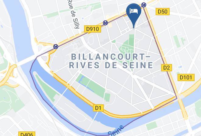 Hauts De Seine - Bijou Hotel Boulogne Paris Maps