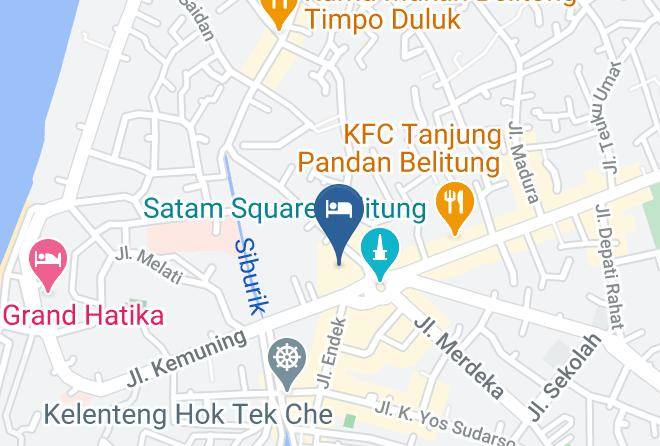 Belitung Regency - Billiton Hotel Maps