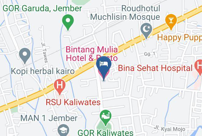 Jember Regency - Bintang Mulia Hotel & Resto Maps